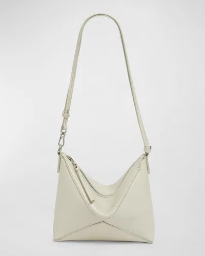Loewe Puzzle Fold Leather Pouch Shoulder Bag In Sea Salt