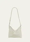 Loewe Puzzle Fold Leather Pouch Shoulder Bag In Sea Salt
