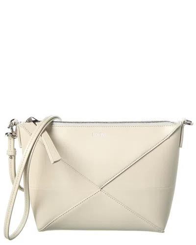 Loewe Puzzle Fold Leather Pouch In White