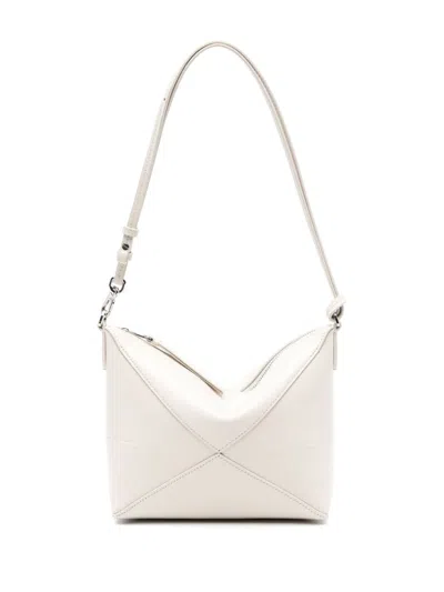 Loewe Puzzle Fold Leather Pouch In White