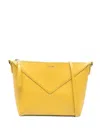 Loewe Puzzle Fold Leather Pouch In Yellow