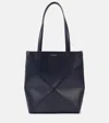 Loewe Borsa Shopping Puzzle Fold Media In Pelle Blu  Donna In Blue