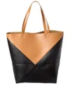 Loewe Puzzle Fold Leather Tote In Multi