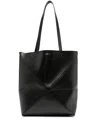 Loewe Puzzle Fold Medium Tote Bag In Shiny Leather