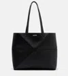 Loewe Medium Puzzle Fold Tote Bag In Black Grenade Leather Women In Black