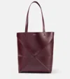 Loewe Puzzle Fold Leather Medium Tote Bag In Rot
