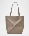 Loewe Puzzle Fold Medium Tote Bag In Soft Grained Leather