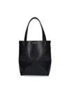 Loewe "puzzle Fold" Mini Tote Bag In Black