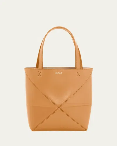 LOEWE PUZZLE FOLD MINI TOTE BAG IN SHINY LEATHER