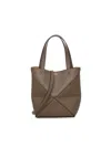 Loewe Puzzle Fold Mini Tote Bag In Sand