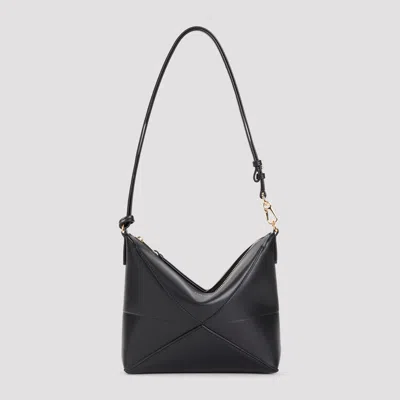 Loewe Black Calf Leather Puzzle Fold Pouch