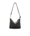 Loewe Puzzle Fold Clutch Bag In Shiny Calfskin In Black