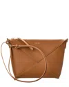 Loewe Puzzle Fold Leather Clutch In Brown