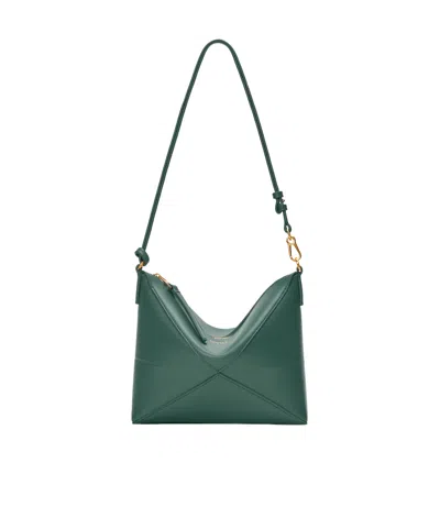 Loewe Puzzle Fold Shoulder Bag In Green