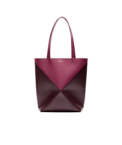 Loewe Puzzle Fold Shoulder Bag In Red
