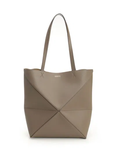 Loewe Puzzle Fold Shoulder Bags Brown