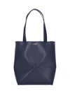 Loewe Puzzle Fold Mini Tote Bag In Shiny Leather In Blue
