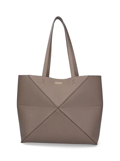 Loewe 'puzzle Fold' Tote Bag In Brown