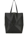 Loewe Puzzle Fold Xl Panelled Leather Tote Bag In Grau