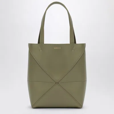 Loewe Puzzle Fold Tote Bag Mini Green Eucalyptus Women