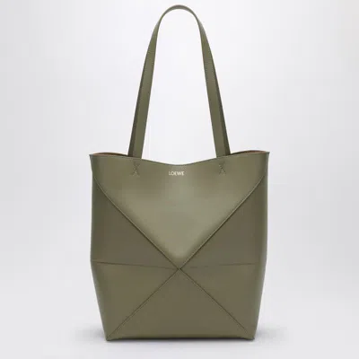 LOEWE LOEWE  PUZZLE FOLD TOTE GREEN EUCALYPTUS BAG