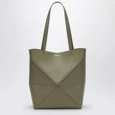 Loewe Puzzle Fold Tote Green Eucalyptus Bag Women