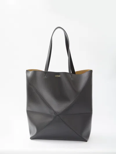 Loewe Puzzle Fold Tote Handbag Xl In Black