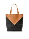 LOEWE PUZZLE FOLD TOTE XL BAG IN SHINY CALFSKIN