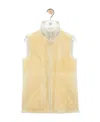 Loewe Puzzle Fold Vest In Shearling And Wool