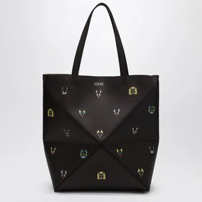 Loewe Puzzle Fold Xl Cats Bag In Brown Leather
