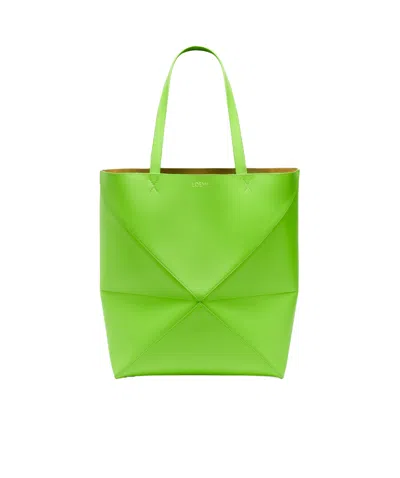 LOEWE XL PUZZLE FOLD TOTE IN SHINY CALFSKIN