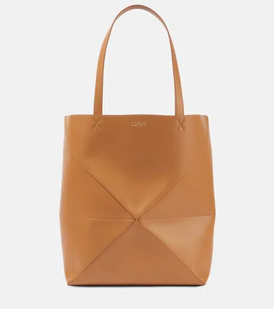 LOEWE PUZZLE FOLD XL LEATHER TOTE BAG