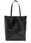 Loewe Puzzle Fold Xl Leather Tote In Black