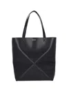 Loewe Puzzle Fold Xl Panelled Leather Tote Bag In Black  