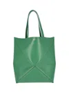Loewe Extra Large Leather Puzzle Fold Tote Bag In Green