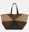 LOEWE PUZZLE FOLD XXL RAFFIA TOTE BAG