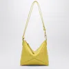 Loewe Puzzle Fold Yellow Clutch Bag In Metallic