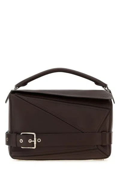 Loewe Puzzle Large Biker B510bp1x01 Darkbrownie In Brown
