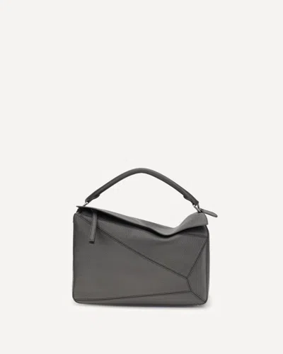 Loewe Puzzle Large Handbag In Gray