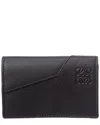 Loewe Puzzle Leather Business Card Holder In Black