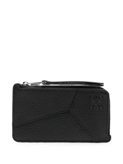Loewe Puzzle Leather Card Holder In Black