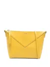 Loewe Puzzle Leather Clutch Bag In Yellow