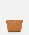 Loewe Puzzle Leather Fold Pouch In Brown