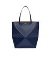 Loewe Xl Leather Puzzle Fold Tote Bag In Blue