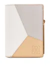 Loewe Puzzle Leather Wallet In Neutral