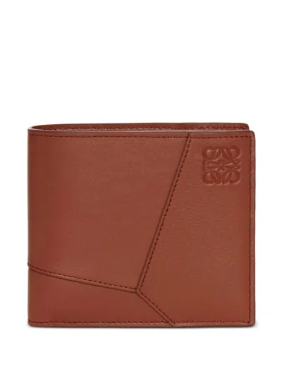 Loewe Puzzle Logo-debossed Wallet In Brown