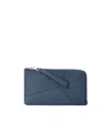 Loewe Puzzle Long Coin Cardholder In Classic Calfskin In Blue