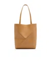 Loewe Puzzle Medium Leather Tote In Red