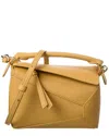 Loewe Puzzle Mini Leather Shoulder Bag In Brown