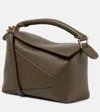 Loewe Puzzle Mini Leather Shoulder Bag In Brown